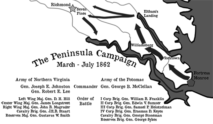 Peninsula Campaign Map