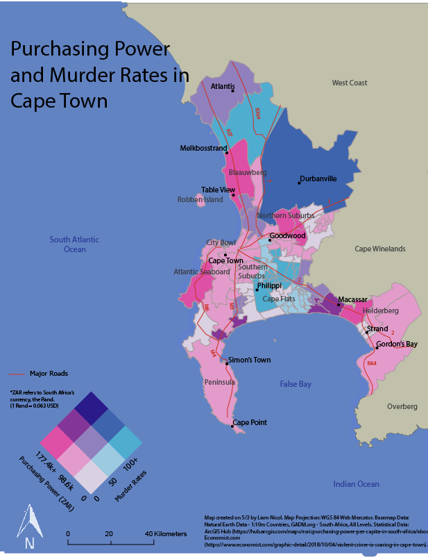 Bivariate Choropleth of Cape Town