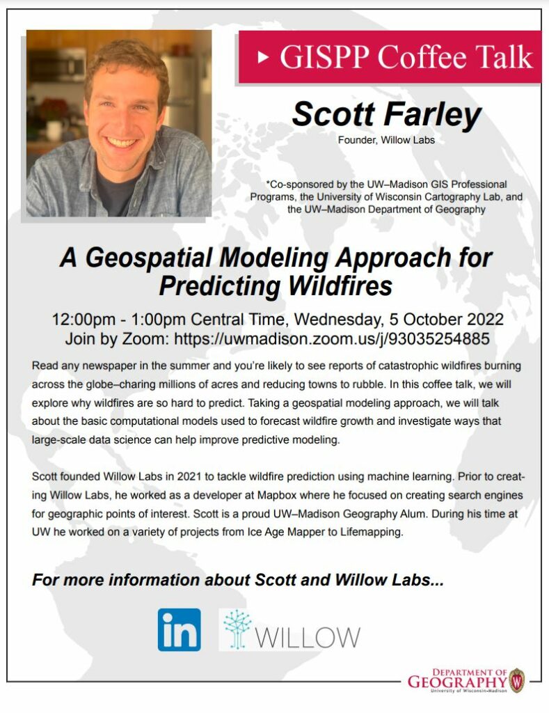 Coffee Talk Scott Farley October 5th 121 pm CDT UWMadison GIS