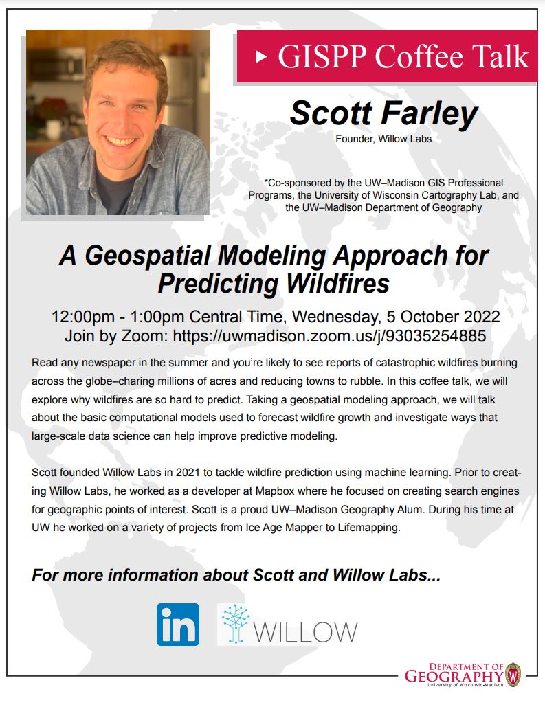 Coffee Talk Scott Farley October 5th 121 pm CDT UWMadison GIS