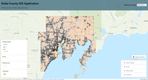 screenshot of a map of Delta Co., Michigan