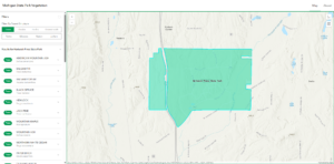 Map of a Michigan State Park with vegetation data included