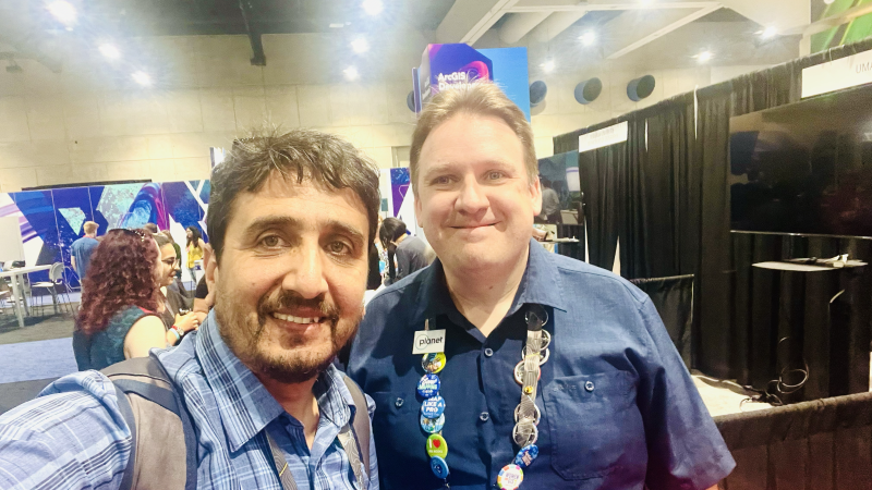 Abdullah Ameen and GISPP instructor Justin Cole