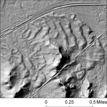 LiDAR detection of dunes near Sparty, Wis.