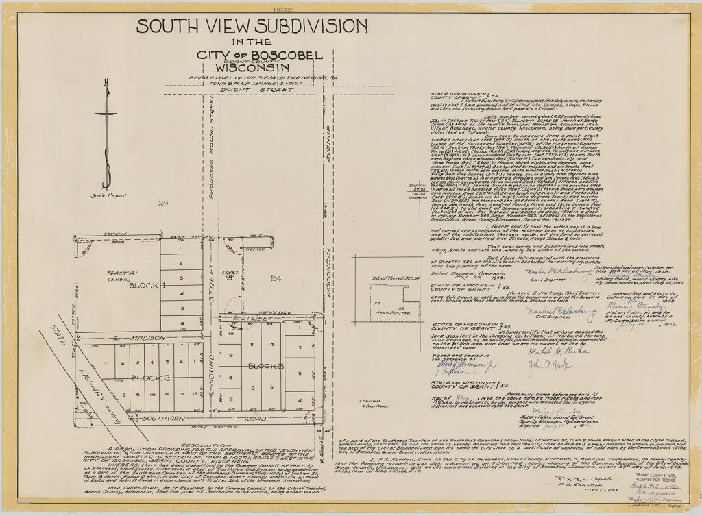 Sample Plat Map, Grant County