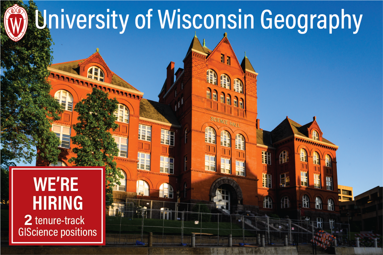 UWMadison Geography is Hiring 2 TenureTrack Positions in Cartography