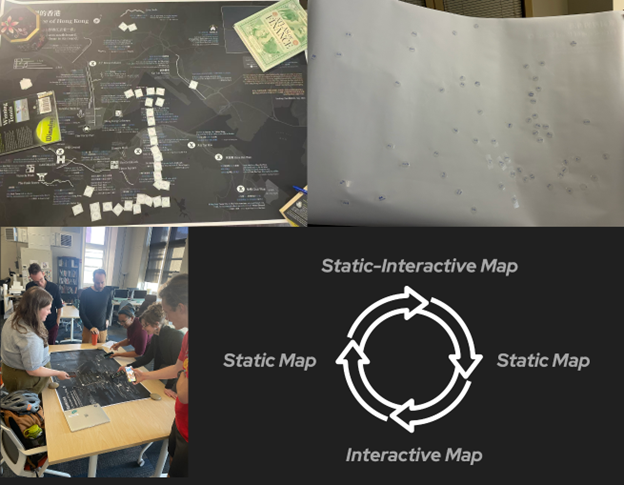 Yanbing Chen's process for creating a static-interactive map
