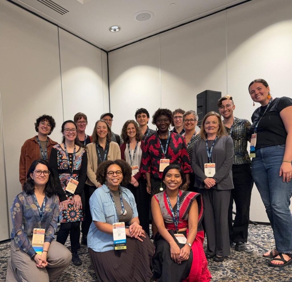 The FGSG Business Meeting, including our own Geograds Markia Silverman-Rodriguez and Kela Caldwell.